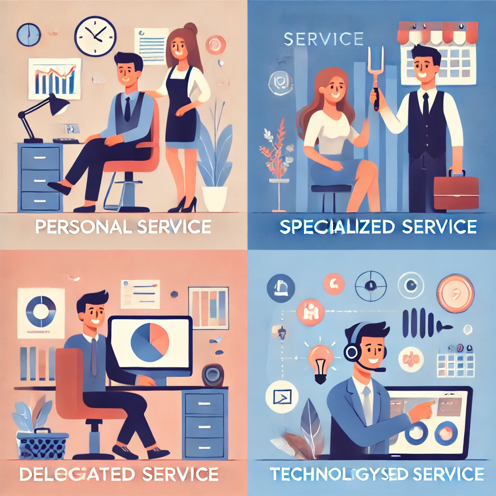 4 Tipos de Prestação de Serviços