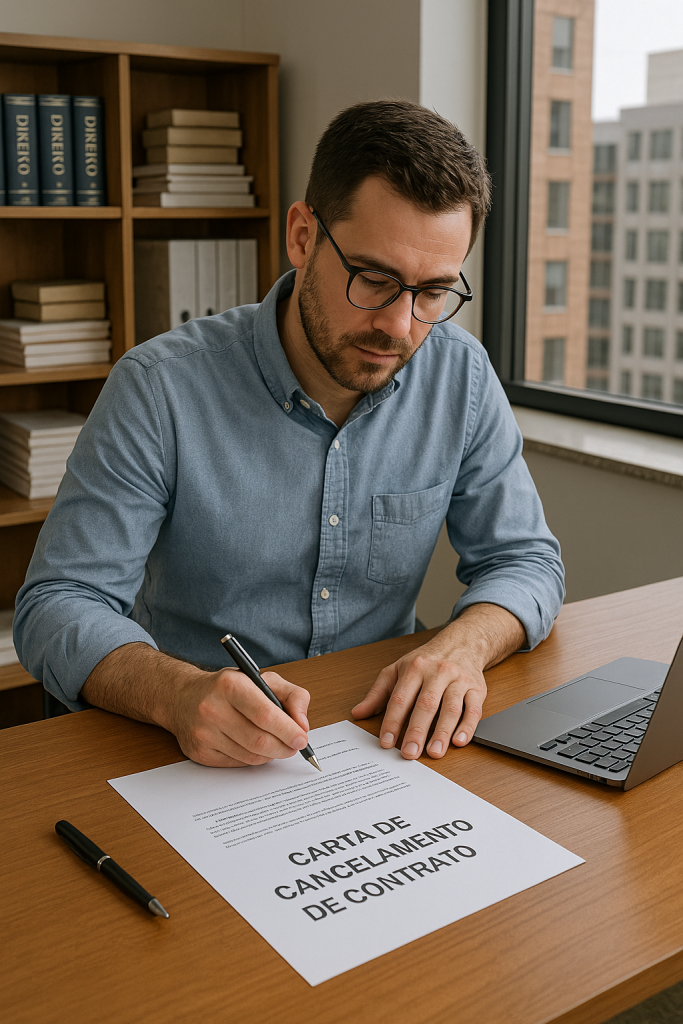 Carta de Cancelamento de Contrato Simples