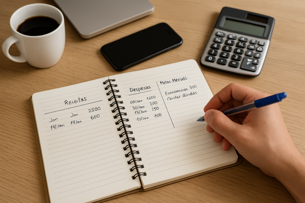 Como Organizar as Finanças no Caderno
