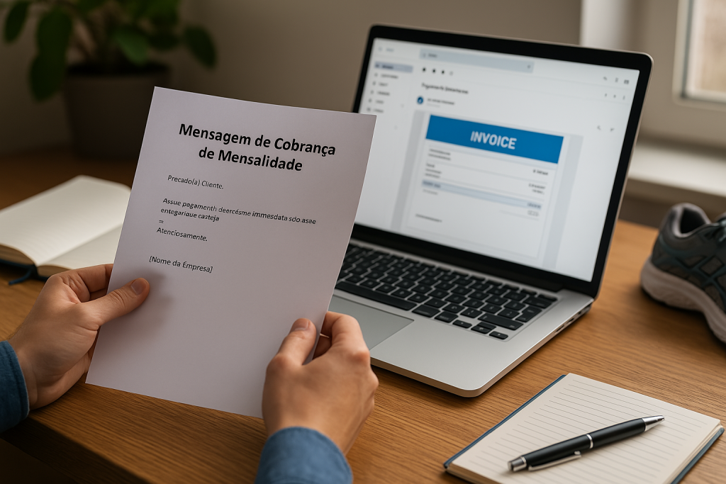Mensagem de Cobrança de Mensalidade